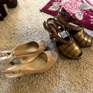 2 high heels both used